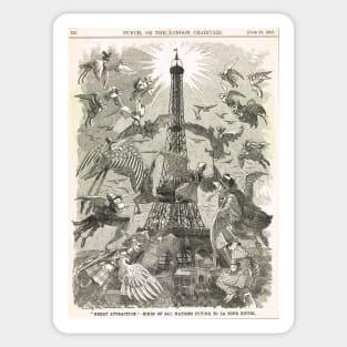 Eiffel Tower World's Fair 1889 engraving Sticker